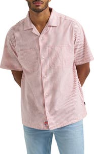 Wrangler Stripe Graphic Camp Shirt