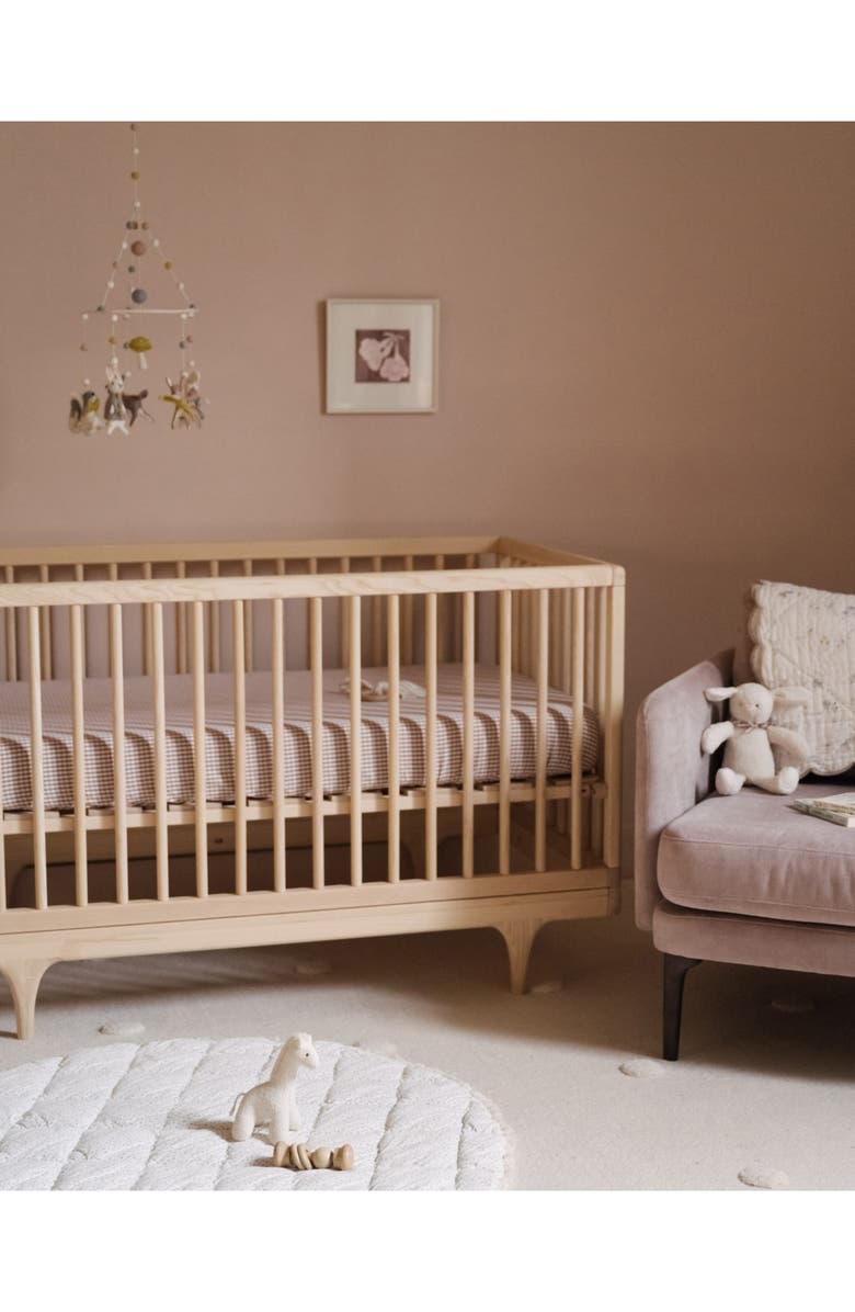 Pehr Gingham Crib Sheet, Alternate, color, Thistle