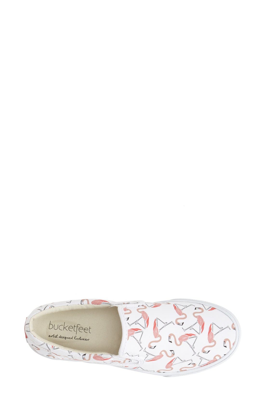 BucketFeet 'Flamingos' Slip-On Sneaker, Alternate, color, 