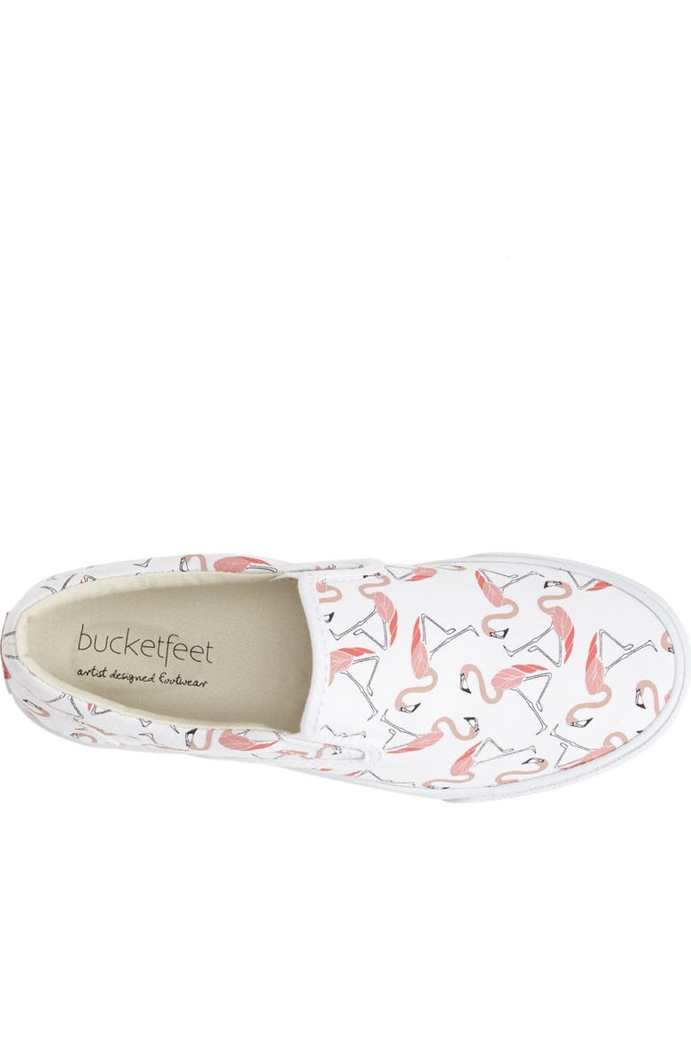 BucketFeet 'Flamingos' Slip-On Sneaker, Alternate, color,
