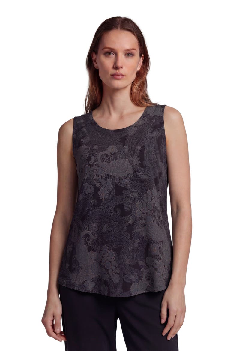 Paisley Explosion Womens Muscle Tank, Main, color, PAISLEY EXPLOSION BLACK