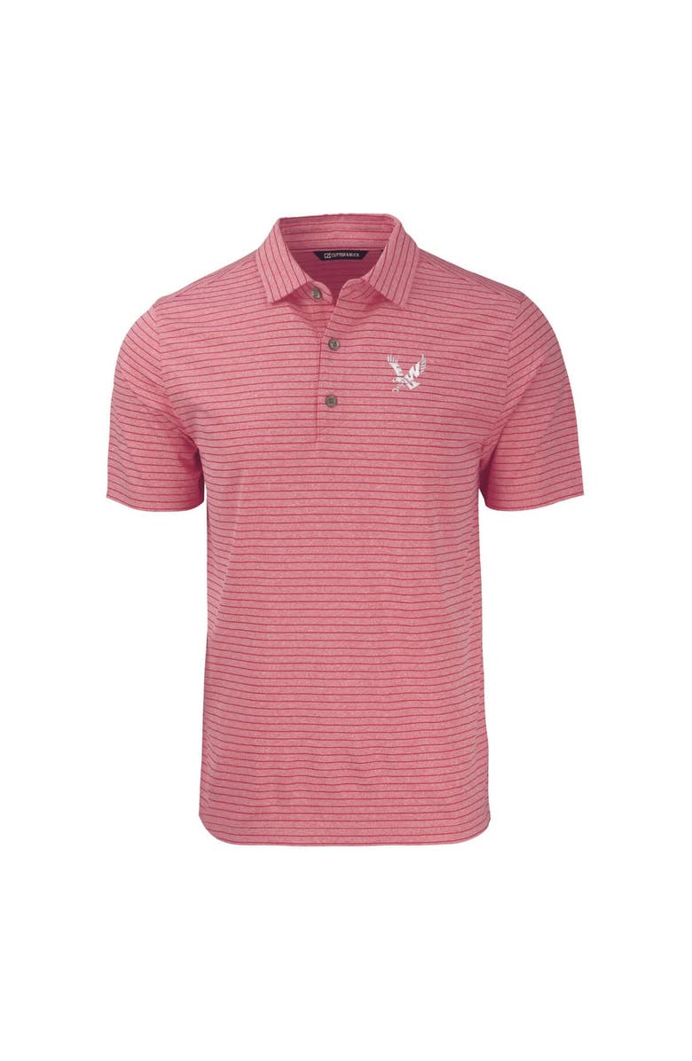 Cutter & Buck Men's Cutter & Buck  Heather Red Eastern Washington Eagles Big & Tall Forge Eco Stripe Stretch Recycled Polo, Alternate, color, 