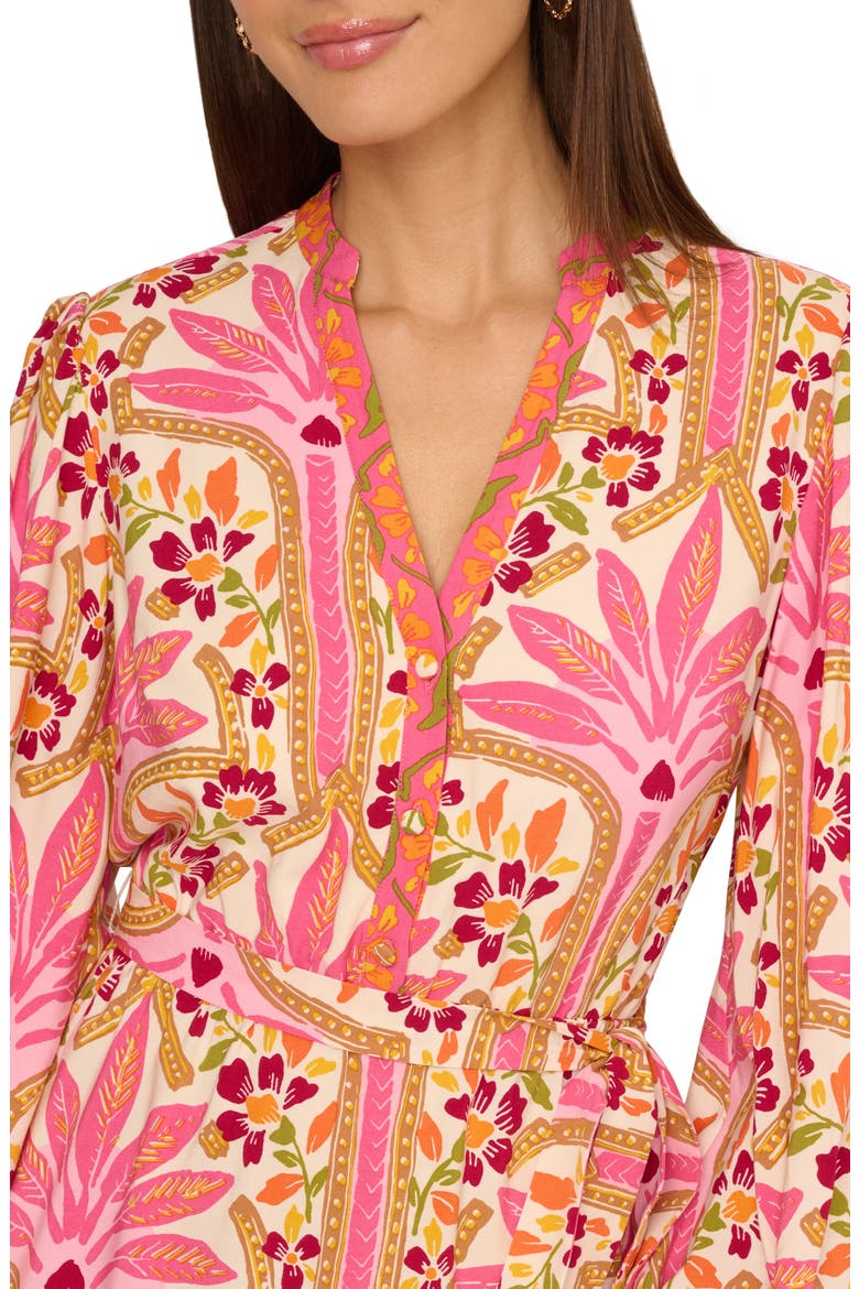 Printed Long Sleeve Dress, Alternate, color, PINK MULTI