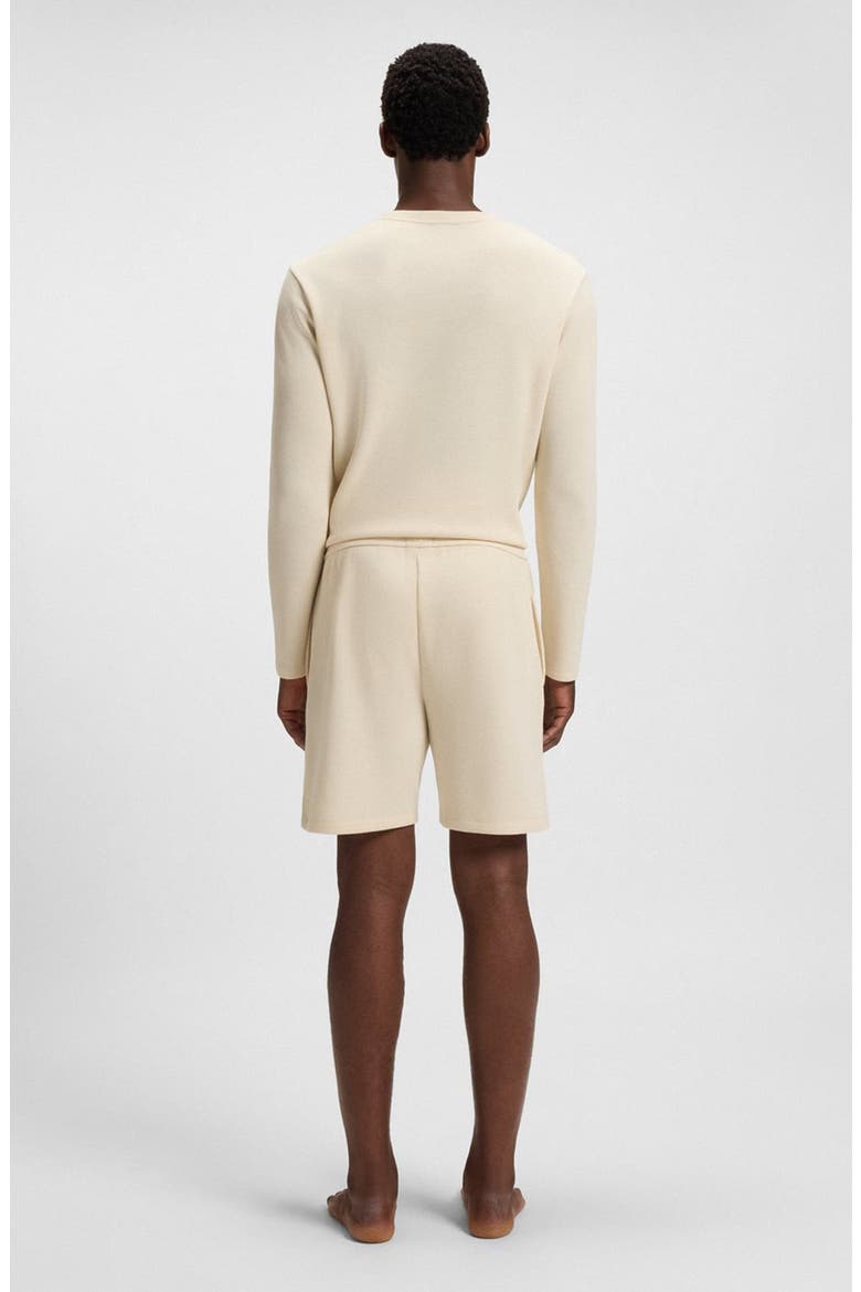 Waffle Knit Lounge Shorts, Alternate, color, OPEN WHITE