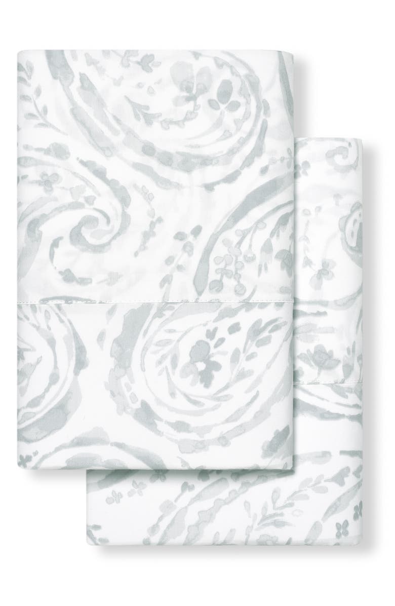 Boll & Branch Paisley Percale Hemmed Duvet Cover & Shams Set, Alternate, color, 