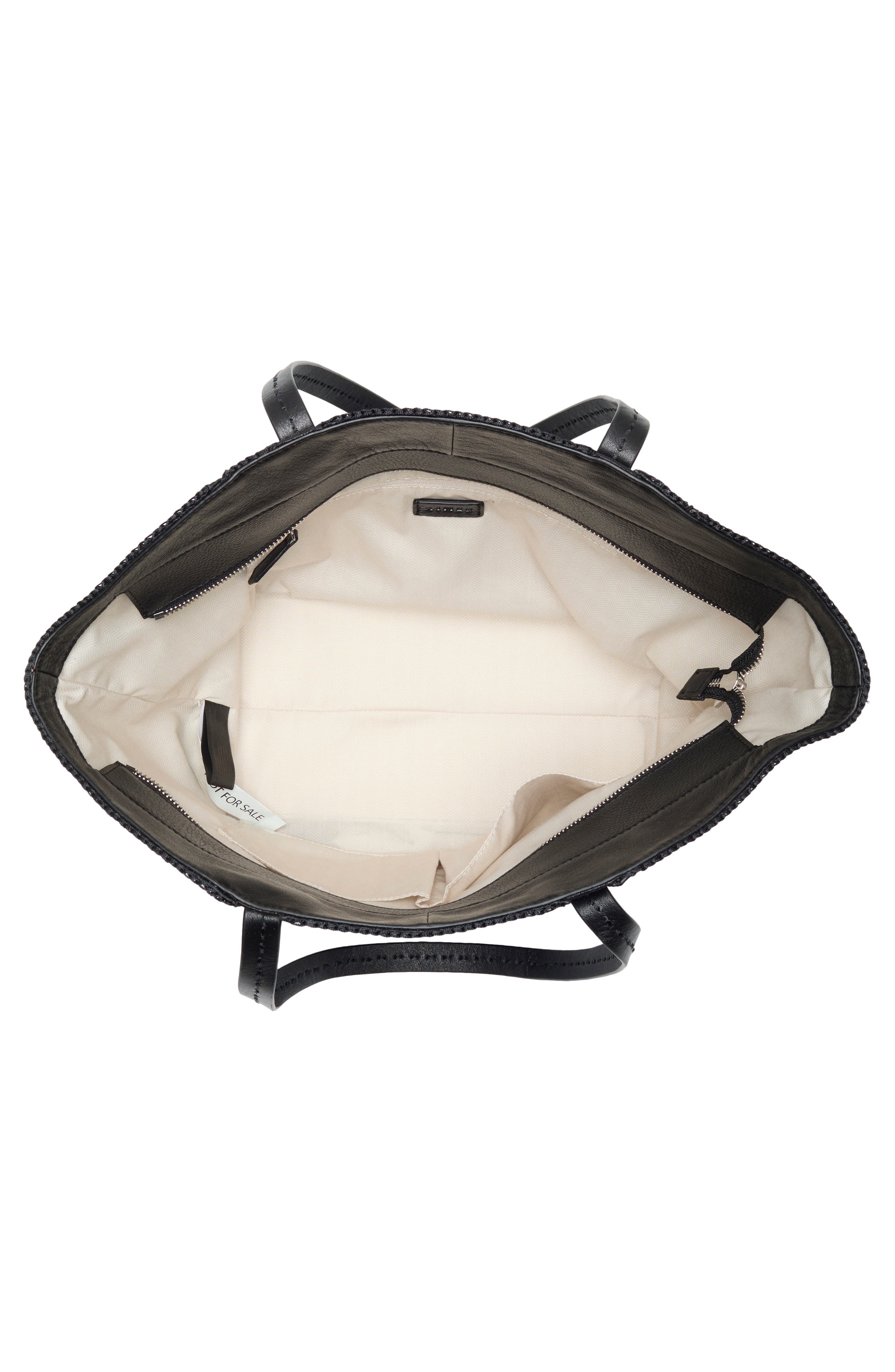 Paradise Leather Tote, Alternate, color, BLACK SUEDE