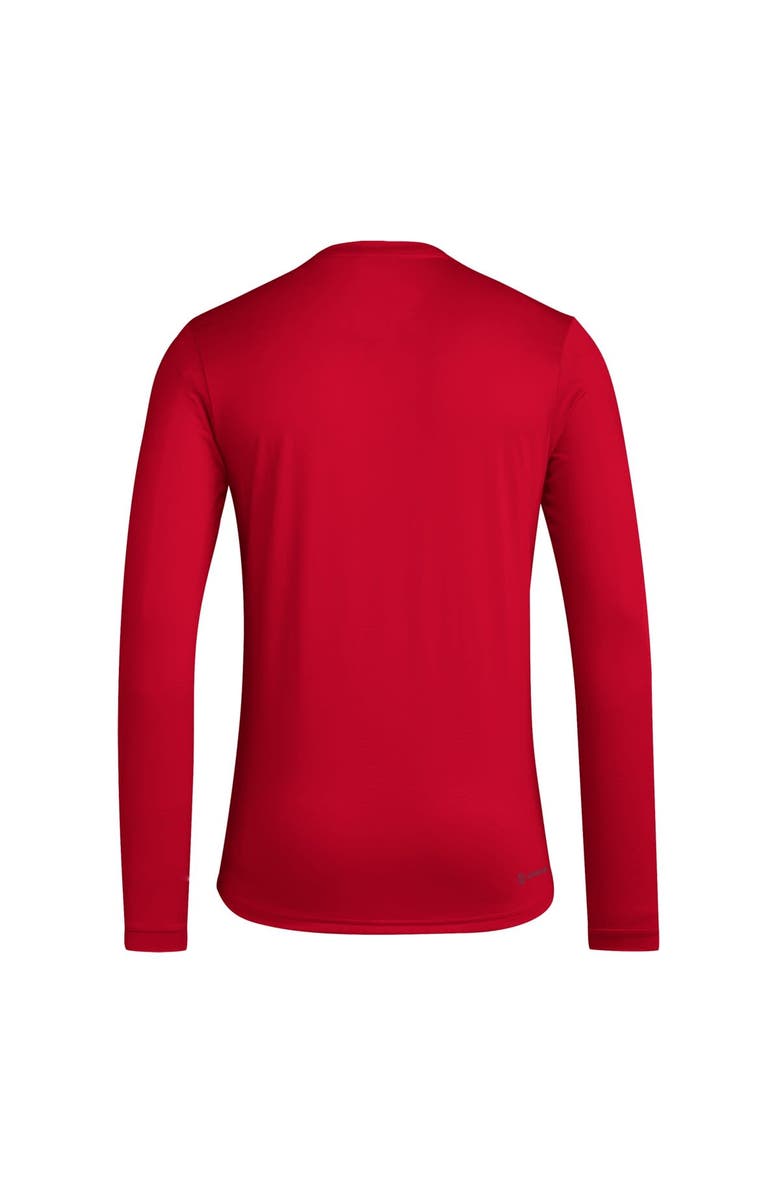 adidas Men's adidas  Crimson Indiana Hoosiers Locker On-Court In the Fade Long Sleeve T-Shirt, Alternate, color, Crimson