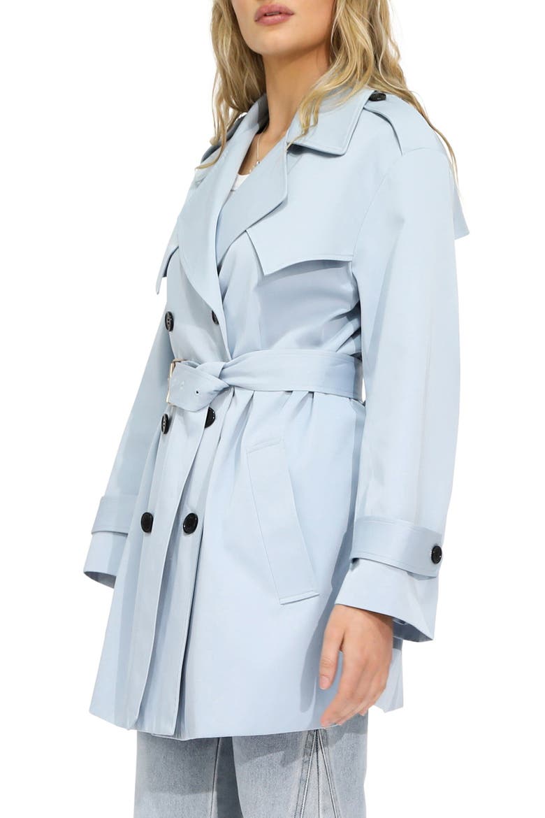 Whispers of Verona Trench Coat, Alternate, color, SKY BLUE