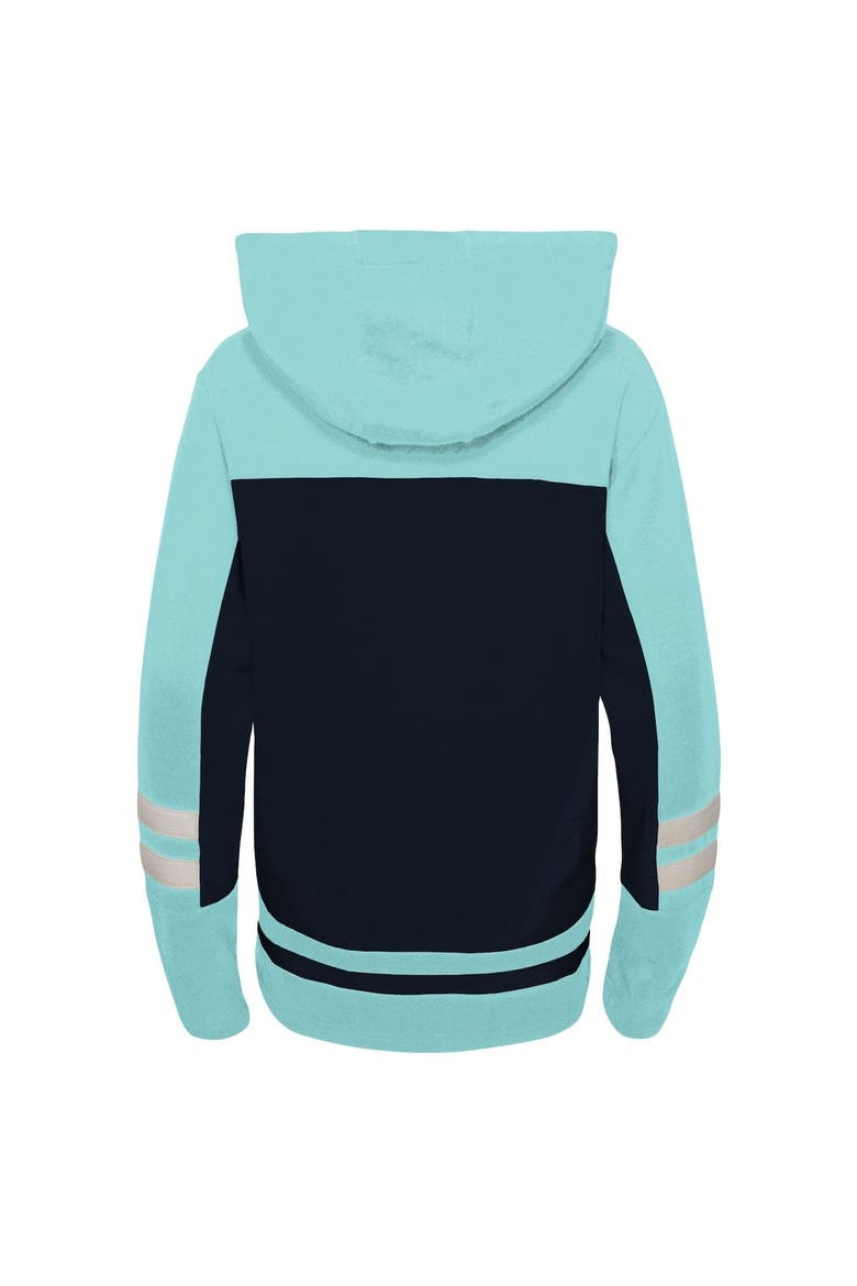 Youth Deep Sea Blue Seattle Kraken Ageless Revisited Home Lace-Up Pullover Hoodie, Alternate, color, Navy