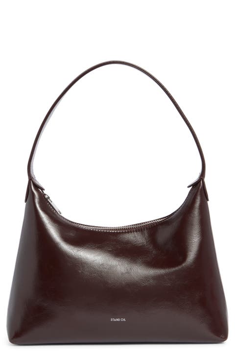 Plump Faux Leather Shoulder Bag