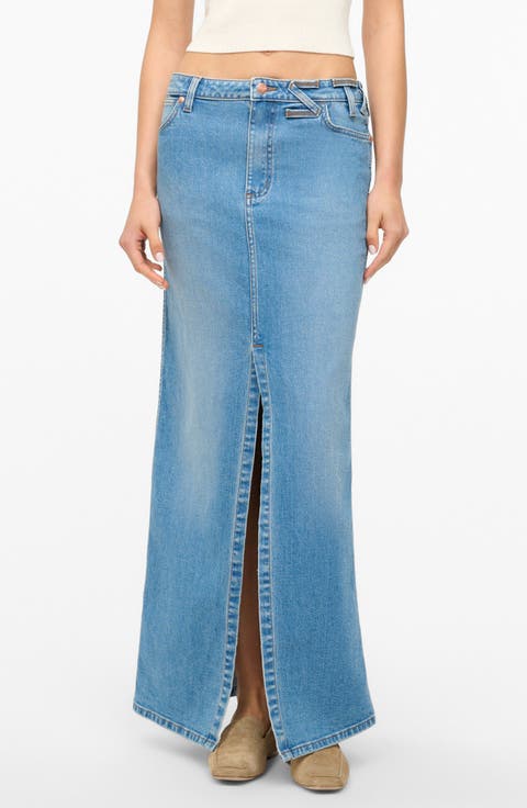 + Wrangler The Denim Maxi Skirt