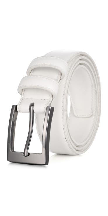 Dual Loop Leather Dress Belt