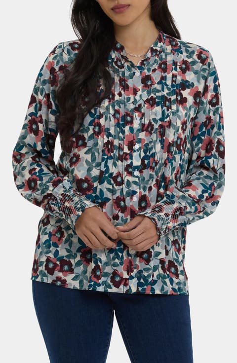 Pleated Peasant Blouse