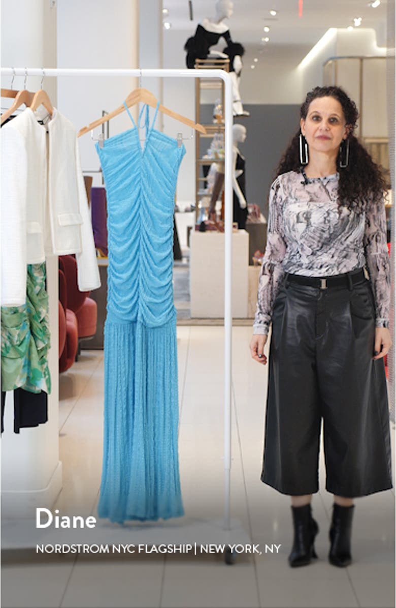 Halter Neck Ruched Dress, sales video thumbnail