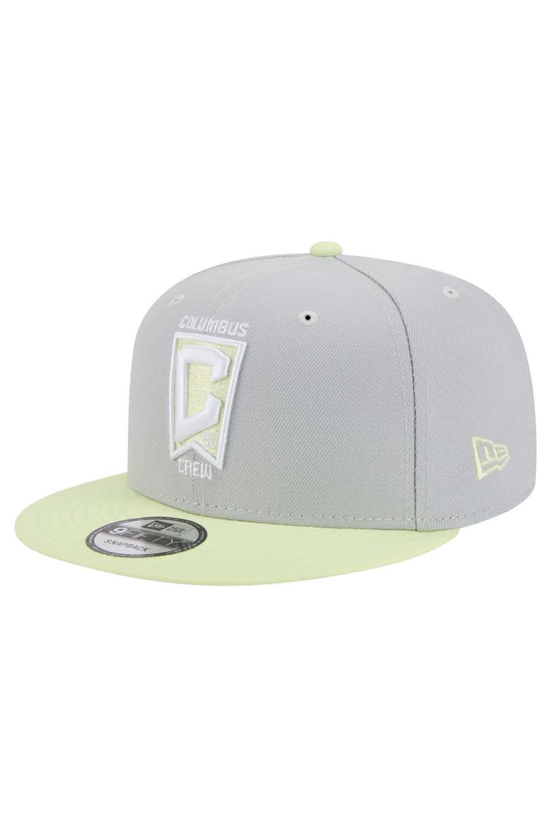 Men's New Era Gray Columbus Crew Color Pack Two-Tone 9FIFTY Snapback Hat, Main, color, Gray