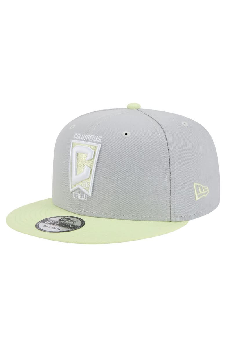 New Era Men's New Era Gray Columbus Crew Color Pack Two-Tone 9FIFTY Snapback Hat, Main, color, Gray