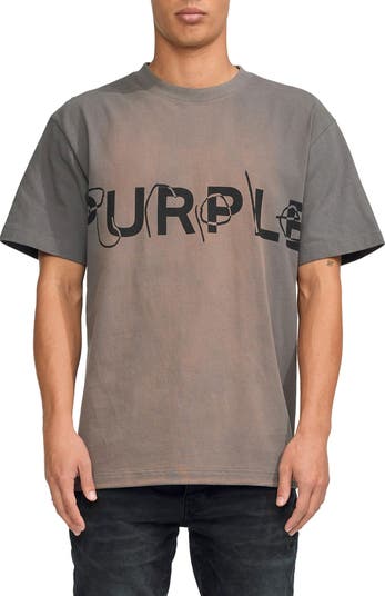 【Purple Brand】グラフィック ロゴ ニット ジャージー Tシャツ PURPLE BRAND Heavyweight Cotton Jersey Graphic T-Shirt