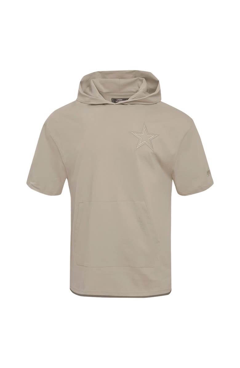 PRO STANDARD Men's Pro Standard Tan Dallas Cowboys Neutrals Capsule Short Sleeve Pullover Hoodie, Alternate, color, Tan