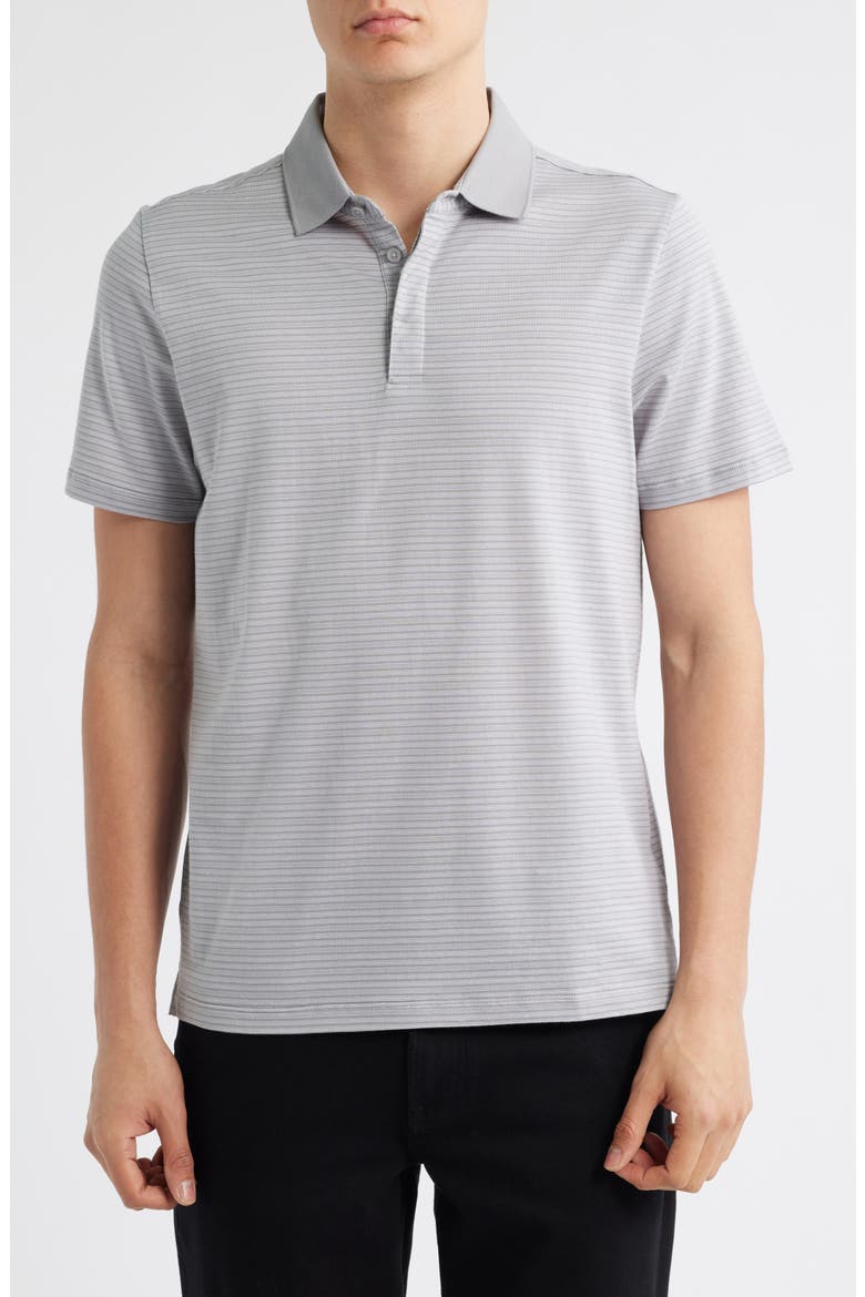 Maltese Stripe Polo, Main, color, GREY