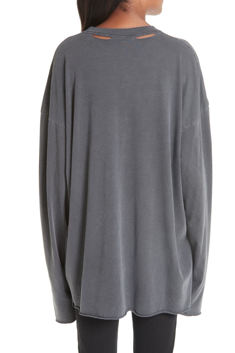 Tombstone Distressed Long Sleeve Tee, Alternate, color, FADED BLACK