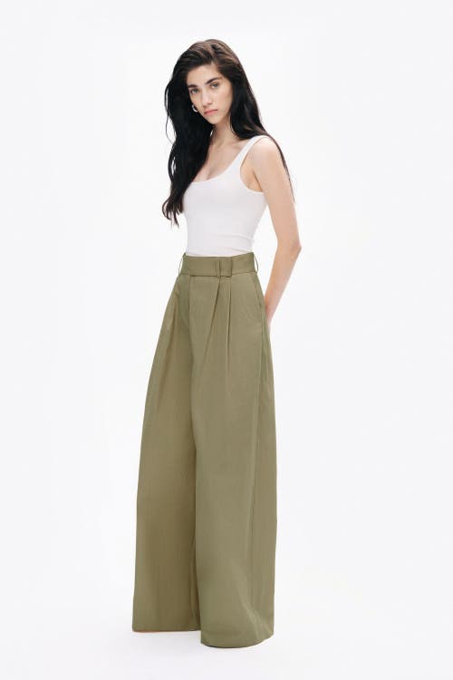 Nocturne Double Pleated Pants In Beige