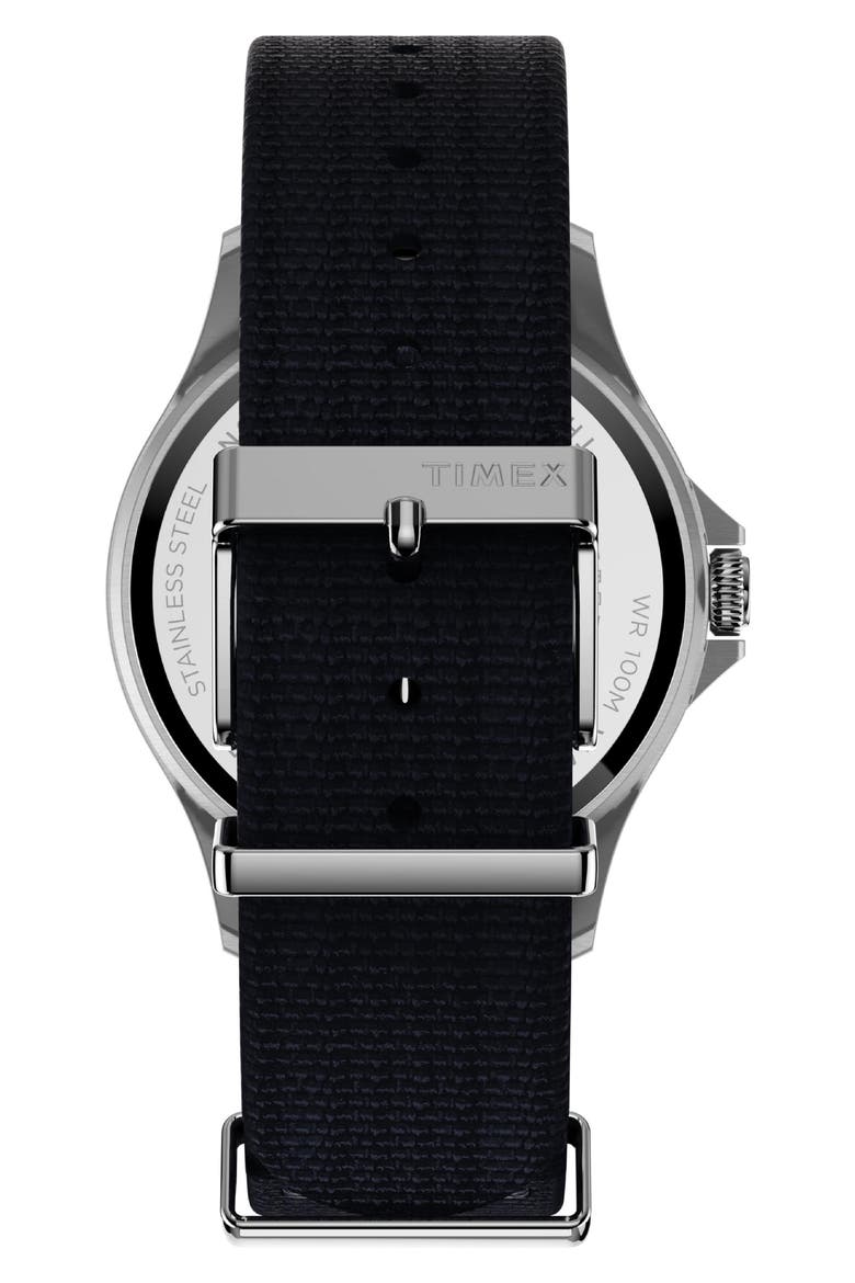 Navi XL NATO Strap Watch, 41mm, Alternate, color, BLUE/ SILVER