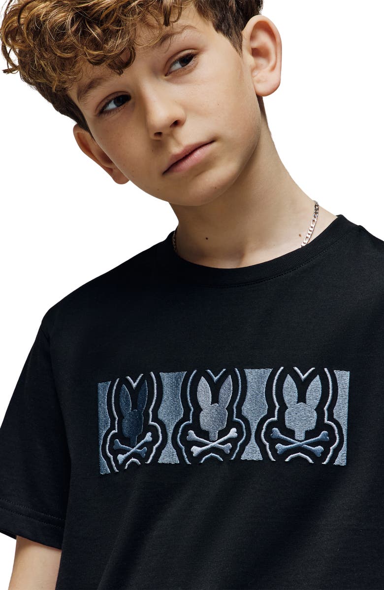 Psycho Bunny Kids' Rob Embroidered Cotton Graphic T-Shirt, Alternate, color, 