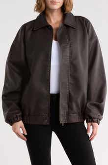 Oversize Faux Leather Jacket