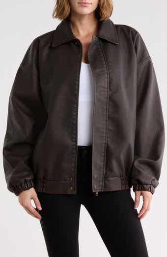 Oversize Faux Leather Jacket
