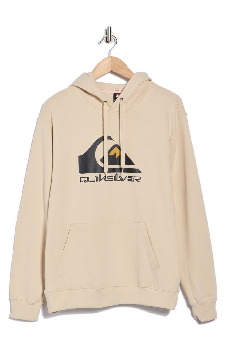 Quiksilver Big Logo Fleece Graphic Hoodie, Alternate, color, Ivory