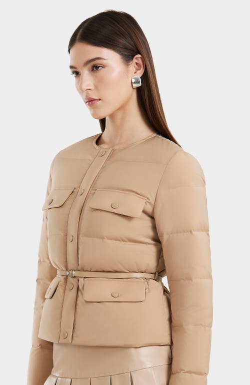 Rudsak Quilted Light Down Jacket In Almond