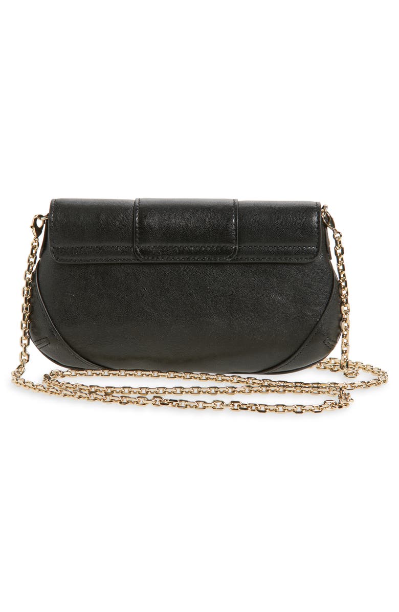 Jimmy Choo Small Bar Shoulder Bag, Alternate, color, Black/ Shiny Gold