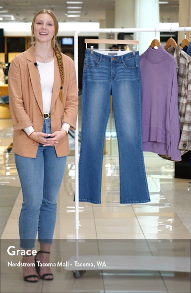 'Ab'Solution High Waist Itty Bitty Bootcut Jeans, sales video thumbnail