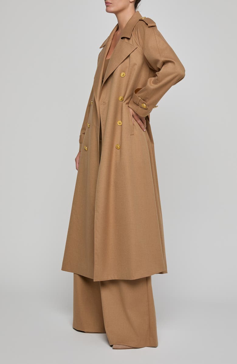 L'AGENCE Brinley Oversize Suiting Trench Coat, Alternate, color, Dark Macchiato