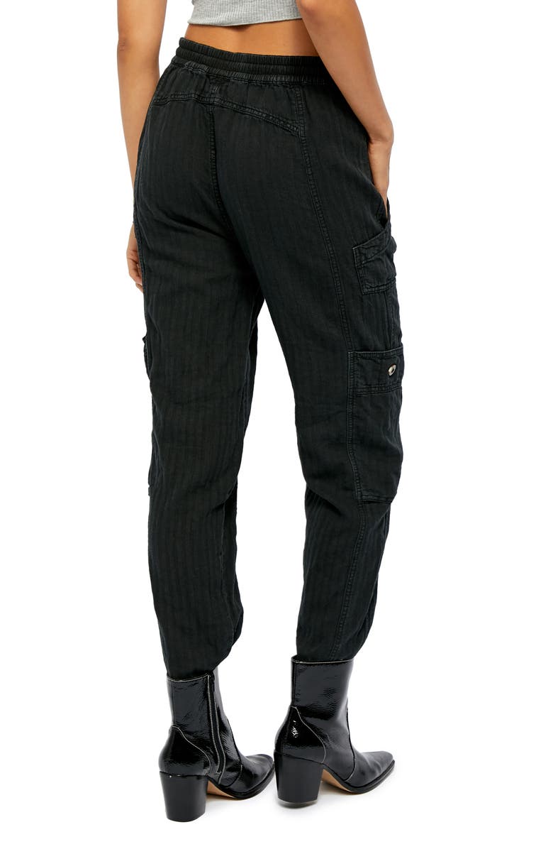 Free People Feelin' Good Linen Blend Utility Pants, Alternate, color,
