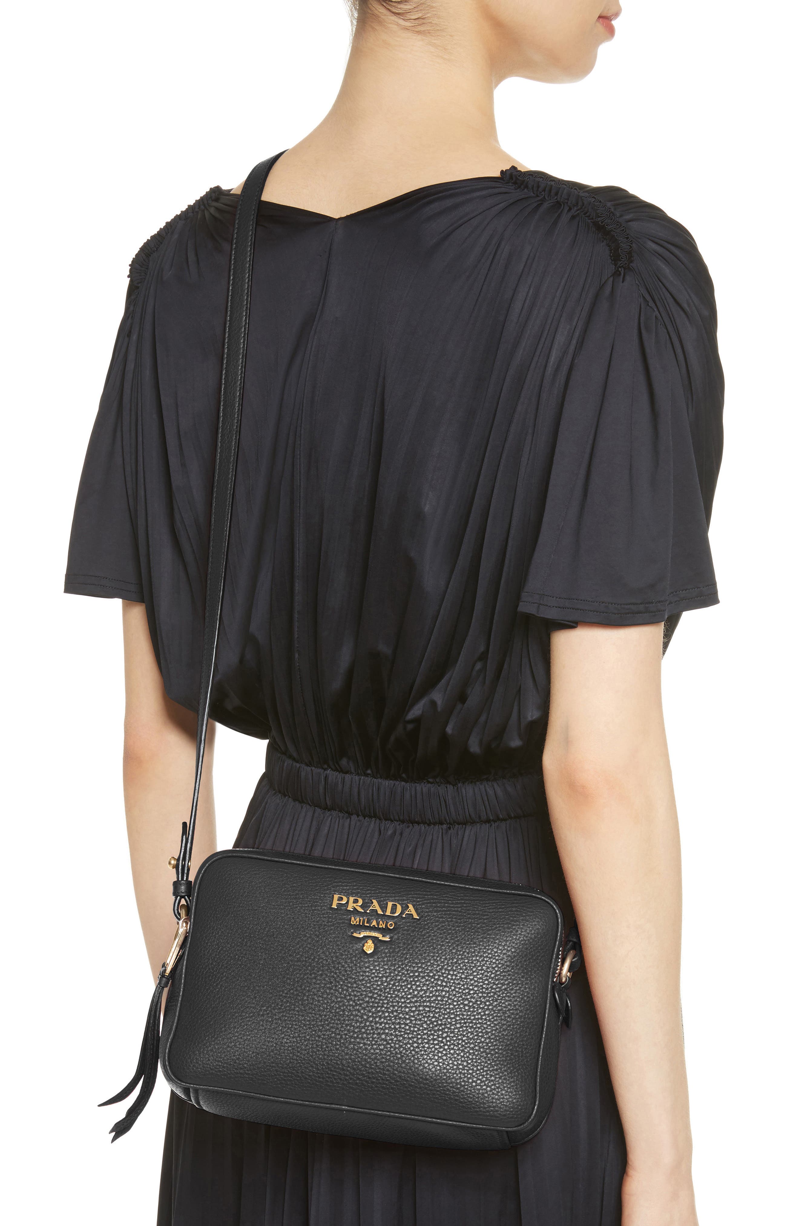 Prada Vitello Daino Leather Camera Bag, Alternate, color, 