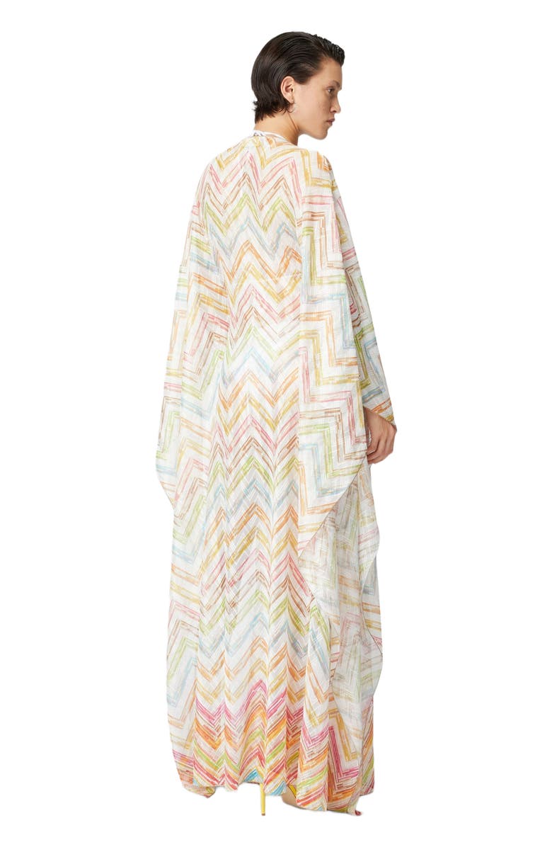 Missoni Long Covered Up In Printed Tulle With Batwing Sleeves, Alternate, color, Multicoloured