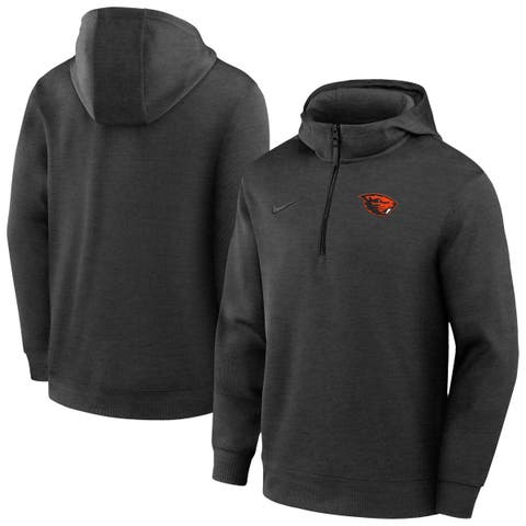 Men's Nike Black Oregon State Beavers Coaches Dri-FIT Half-Zip Hoodie