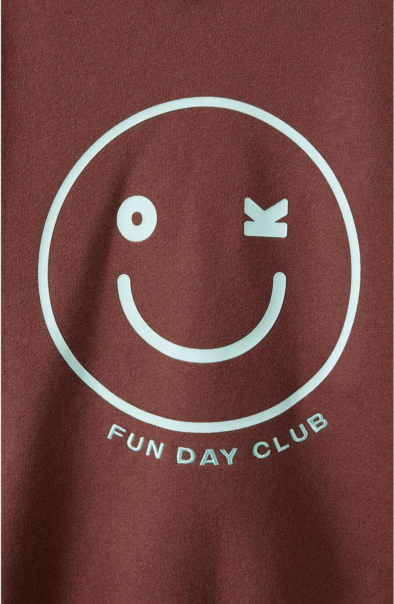 Cotton On Kids Kid's Sammy Oversized Hoodie, Alternate, color, Rocky Road Smiley Face