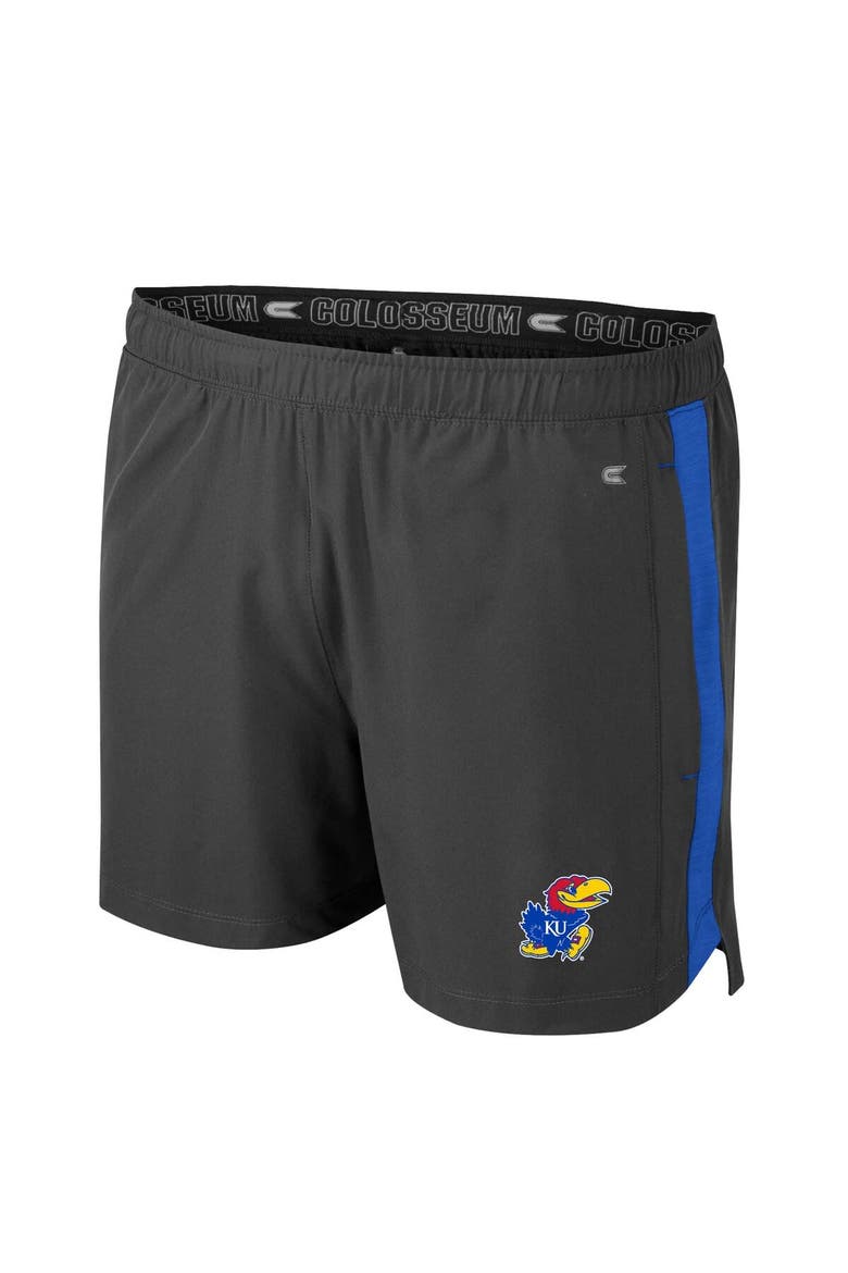 Men's Colosseum Charcoal Kansas Jayhawks Langmore Shorts, Alternate, color, Charcoal