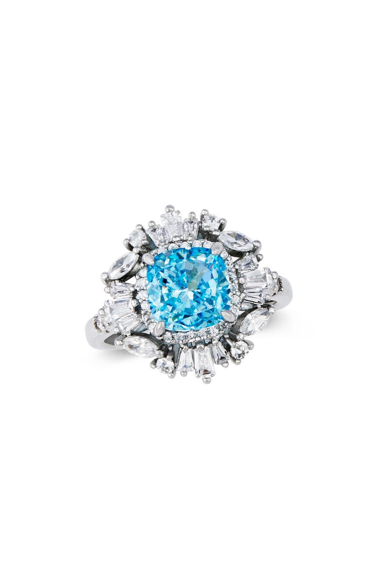 Cubic Zirconia Statement Ring, Main, color, WHITE