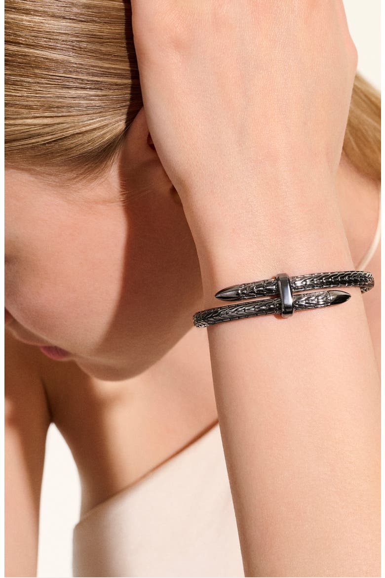 Spear Flex Cuff, 5.5mm, Alternate, color, DARK STERLING SILVER