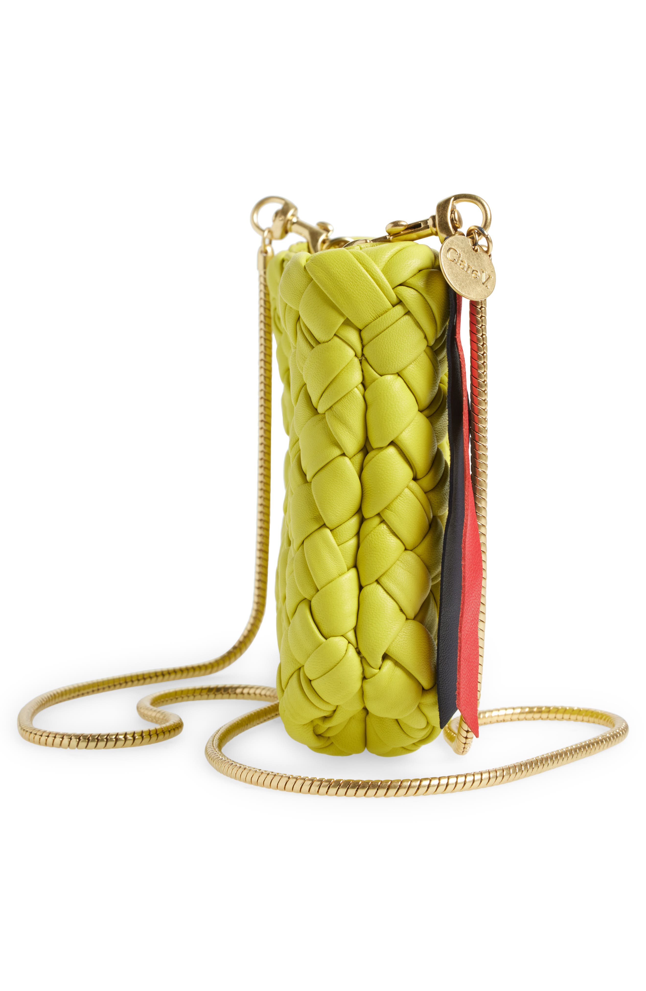 Clare V. Estelle Woven Leather Crossbody Bag, Alternate, color, 