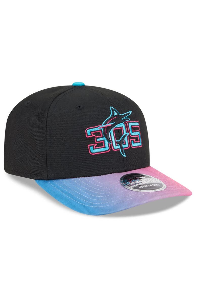 Men's New Era Black/Pink Miami Marlins 2025 City Connect 9SEVENTY Adjustable Hat, Alternate, color, Black