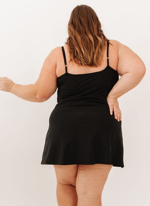 Lime Ricki Swimwear Swim Dress In Black