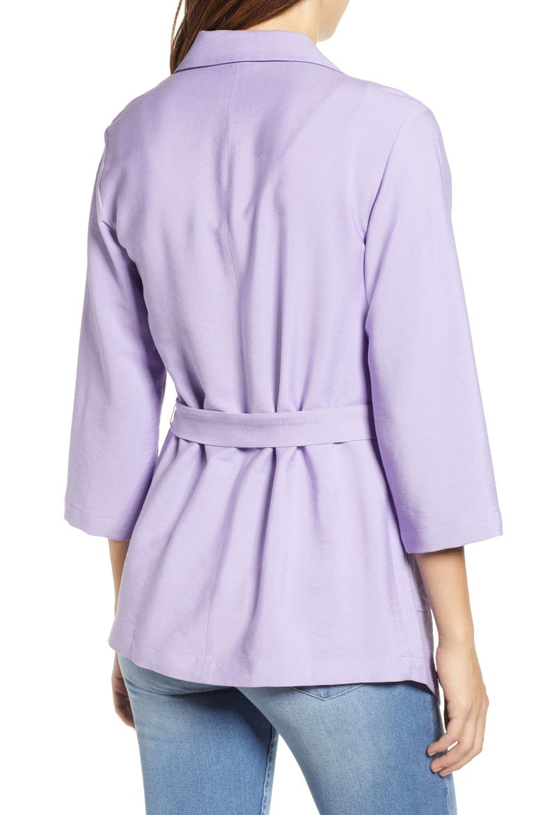 Belted Jacket, Alternate, color, PURPLE BONNET