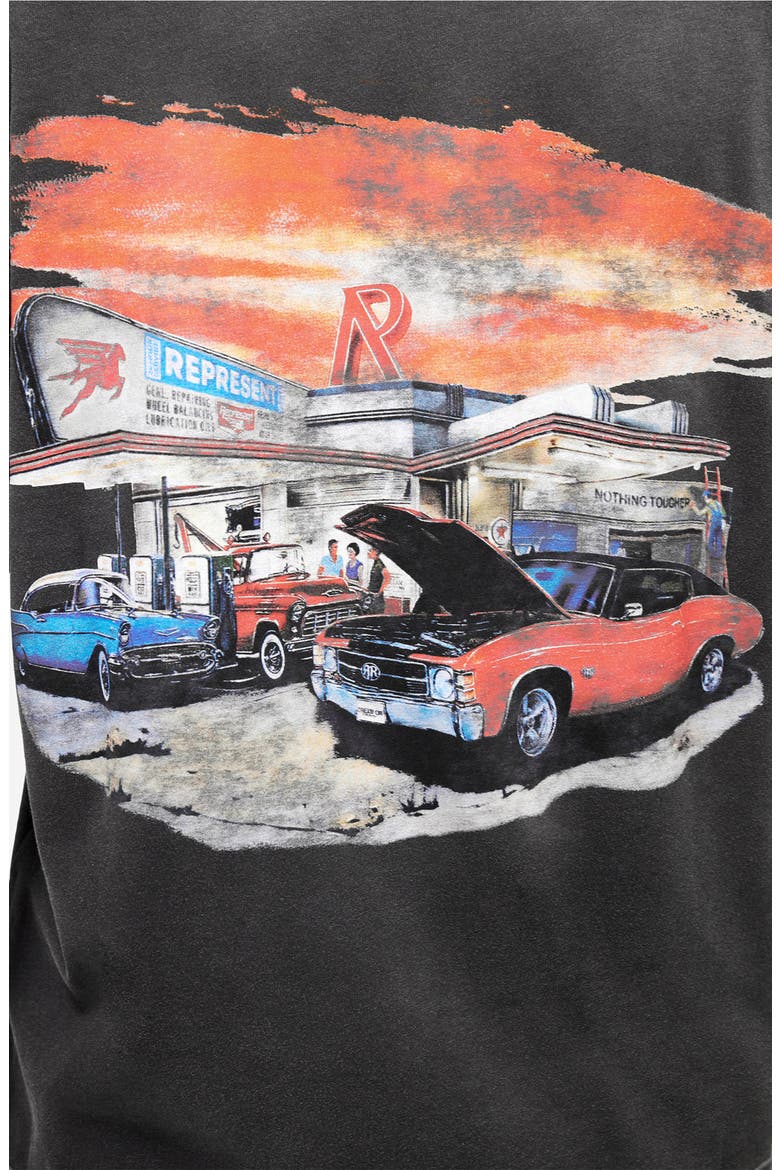 24-Hour Service Graphic T-Shirt, Alternate, color, STAINED BLACK