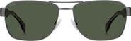 BOSS 60mm Polarized Rectangular Sunglasses
