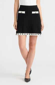 Contrast Trim Miniskirt