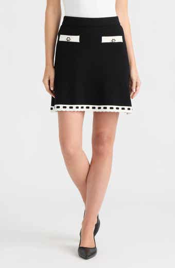 Contrast Trim Miniskirt